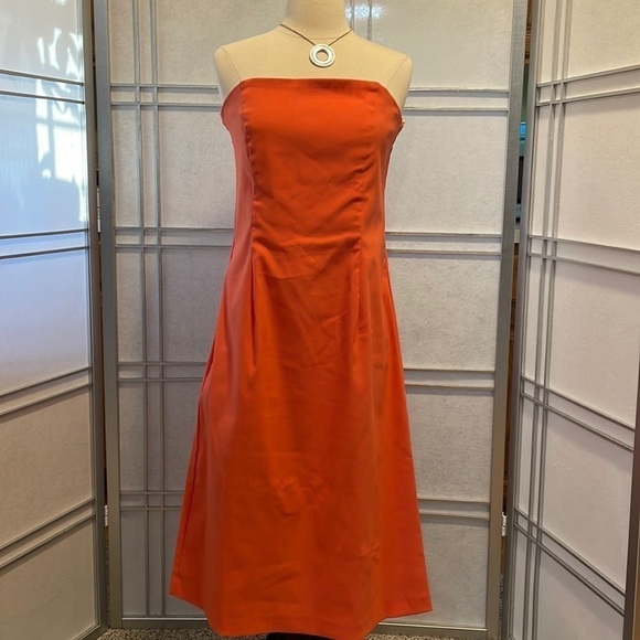 *Orange Dress size 11 strapsless - Picture 1 of 4